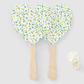 Bladeren (groen) handwaaier (Voorkant en achterkant)