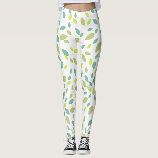 Bladeren (groen) leggings (Voorkant)