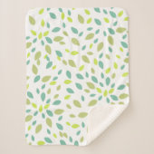 Bladeren (groen) sherpa deken (Voorkant)