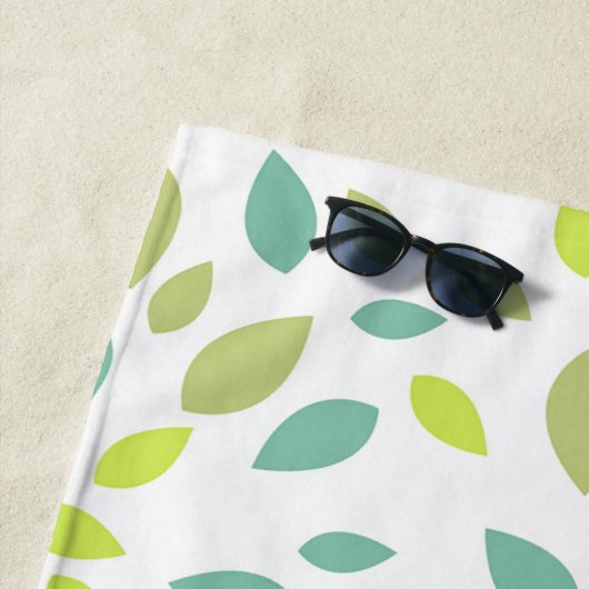 Bladeren (groen) strandlaken (In situ)