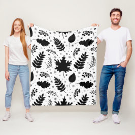 Bladeren Illustratie Fleece Deken
