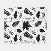 Bladeren Illustratie Fleece Deken (Voorkant (Horizontaal))