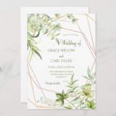 Bladeren in Aquarel Kaart (Voorkant / Achterkant)