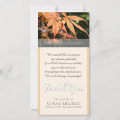 Bladeren in de herfst Sympathie Dank u fotokaart Bedankkaart (Voorkant)