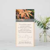 Bladeren in de herfst Sympathie Dank u fotokaart Bedankkaart (Staand voorkant)