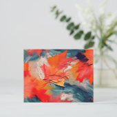 Bladeren In De Wind – Abstracte Herfstbeweging Briefkaart (Staand voorkant)