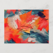 Bladeren In De Wind – Abstracte Herfstbeweging Briefkaart (Voorkant)