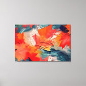 Bladeren In De Wind – Abstracte Herfstbeweging Canvas Afdruk (Voorkant)