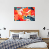 Bladeren In De Wind – Abstracte Herfstbeweging Canvas Afdruk (Insitu (Slaapkamer))