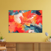 Bladeren In De Wind – Abstracte Herfstbeweging Canvas Afdruk (Insitu (Woonkamer))