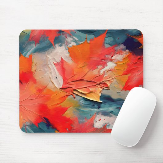 Bladeren In De Wind – Abstracte Herfstbeweging Muismat (Met muis)