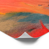 Bladeren In De Wind – Abstracte Herfstbeweging Poster (Hoek)