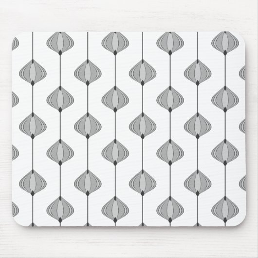 Bladeren in grijs muismat (Voorkant)