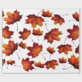 bladeren in Herfst Cadeaupapier (Vlak)