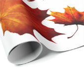bladeren in Herfst Cadeaupapier (Rol Hoek)