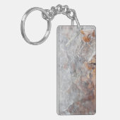 bladeren in ijs (goud) sleutelhanger (Voorkant Links)
