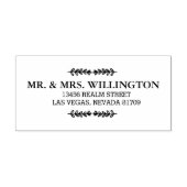 bladeren in lijn rubberstempel (Afrduk)