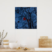 bladeren in maanlicht poster (Keuken)