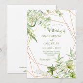 Bladeren in waterverf kaart (Voorkant / Achterkant)