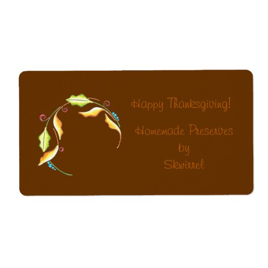 Bladeren ~ Jar Label (Voorkant)