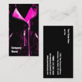 Bladeren jasje Roze visitekaartje zwarte tekst (Voorkant / Achterkant)