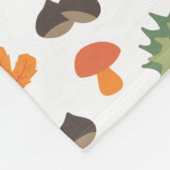 Bladeren, kastanjes en paddenstoelen over het hele fleece deken (Hoek)