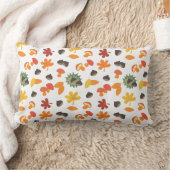 Bladeren, kastanjes en paddenstoelen over het hele kussen (Deken)