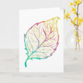 Bladeren kleurrijk goudfiligree kaart (Gele Bloem)