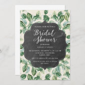 bladeren krijtbord bruidsdouche uitnodiging (Voorkant / Achterkant)