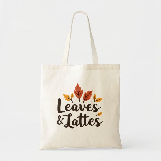 Bladeren & Lattes Tote Bag (Voorkant)