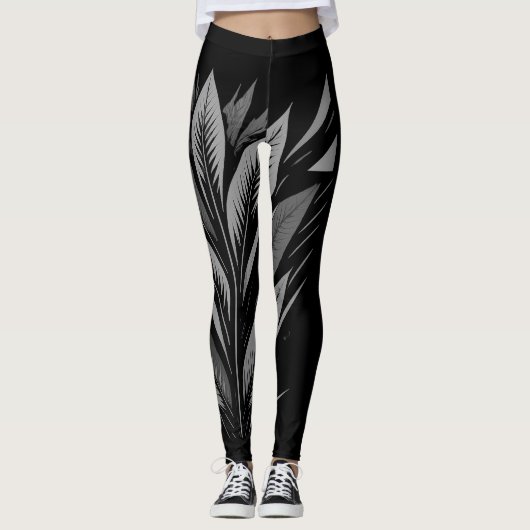 bladeren leggings (Voorkant)