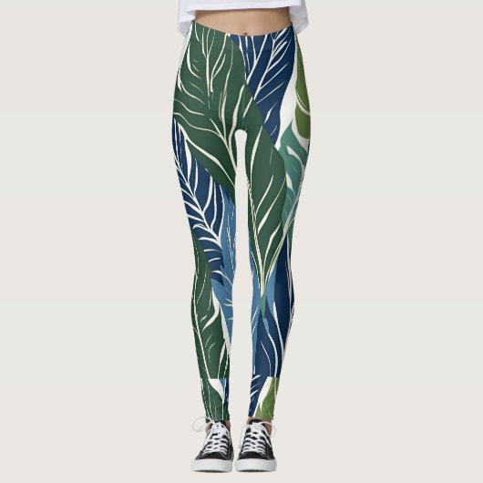 bladeren leggings (Voorkant)
