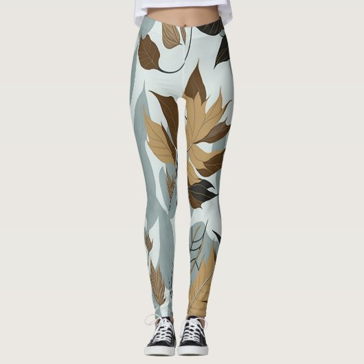 bladeren leggings (Voorkant)