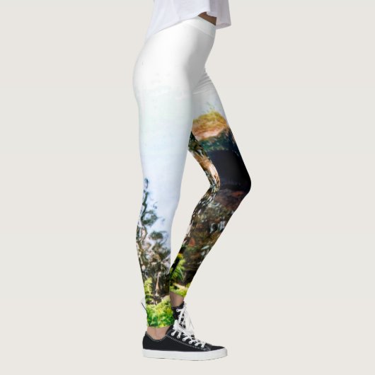 Bladeren, meer en stammen leggings (Rechts)