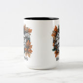 Bladeren mei Herfst.... Tweekleurige Koffiemok (Center)