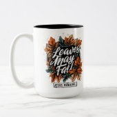Bladeren mei Herfst.... Tweekleurige Koffiemok (Links)