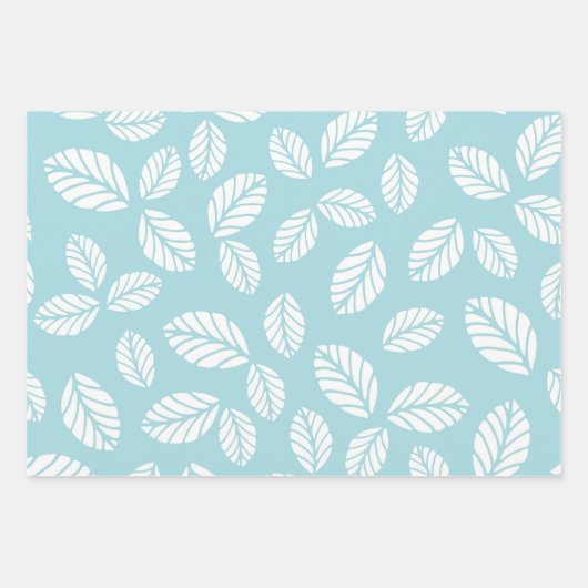 Bladeren met blauw inpakpapier (Voorkant)