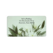 Bladeren met clematis gefilterd etiket (Voorkant)