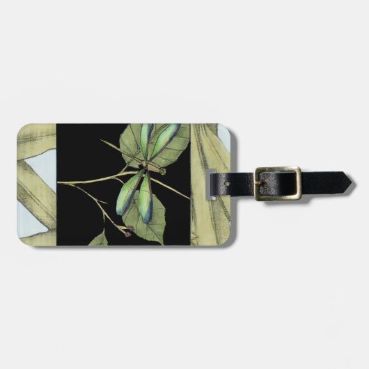 Bladeren met Dragonfly-ingang door Jennifer Goldbe Bagagelabel (Voorkant horizontaal)