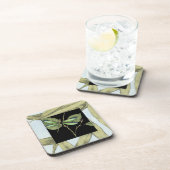 Bladeren met Dragonfly-ingang door Jennifer Goldbe Bier Onderzetter (Rechterzijde)