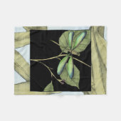 Bladeren met Dragonfly-ingang door Jennifer Goldbe Fleece Deken (Voorkant (Horizontaal))