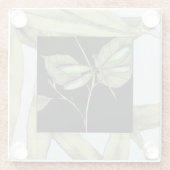 Bladeren met Dragonfly-ingang door Jennifer Goldbe Glazen Onderzetter (Achterkant)