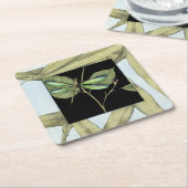 Bladeren met Dragonfly-ingang door Jennifer Goldbe Kartonnen Onderzetters (Schuin)