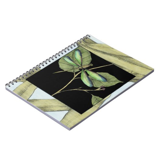 Bladeren met Dragonfly-ingang door Jennifer Goldbe Notitieboek (Linkerzijde)