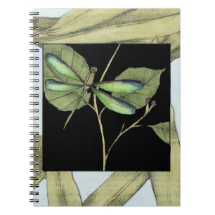 Bladeren met Dragonfly-ingang door Jennifer Goldbe Notitieboek