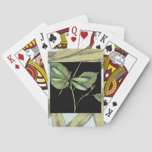 Bladeren met Dragonfly-ingang door Jennifer Goldbe Pokerkaarten