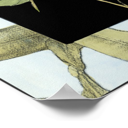 Bladeren met Dragonfly-ingang door Jennifer Goldbe Poster (Hoek)