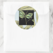 Bladeren met Dragonfly-ingang door Jennifer Goldbe Ronde Sticker (Tas)