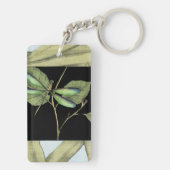 Bladeren met Dragonfly-ingang door Jennifer Goldbe Sleutelhanger (achterkant)