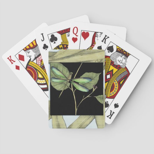 Bladeren met Dragonfly-ingang door Jennifer Goldbe Speelkaarten (Achterkant)